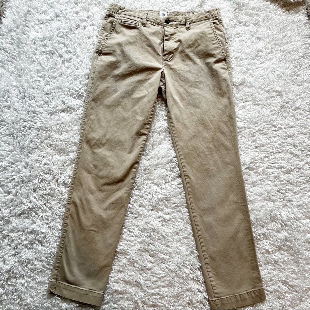 Gap Mens Slim Fit Size 31x32 Khaki Casual